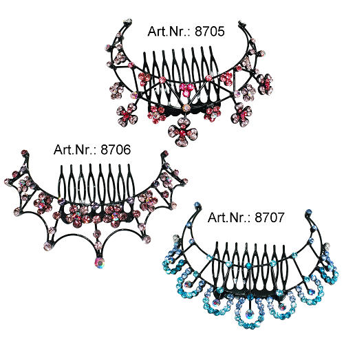 Haarkamm Krone rosa/pink 8705